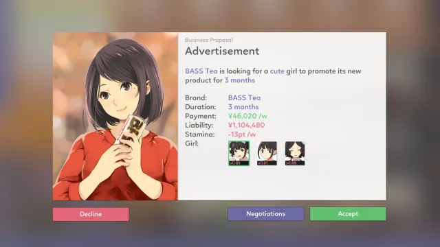 A business proposal: an advertising deal for a tea brand